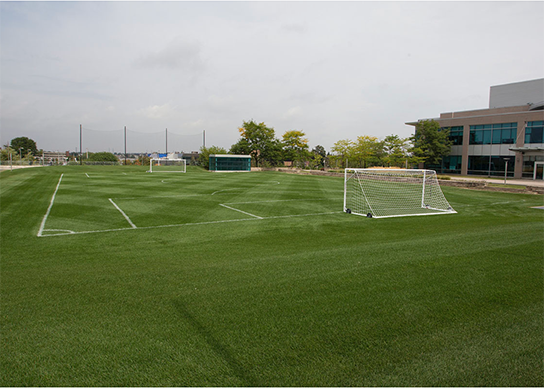 field was built with laser precision